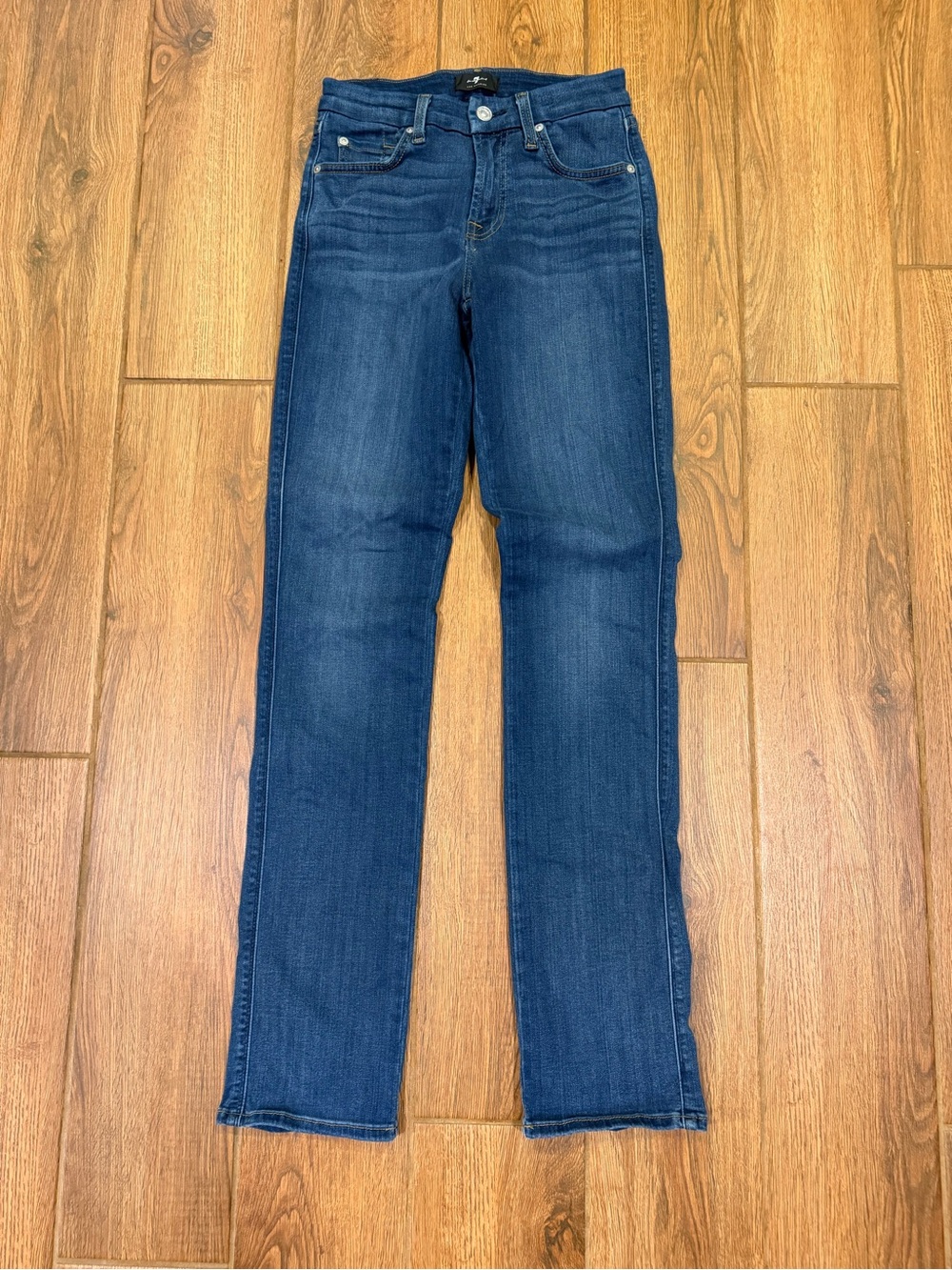 7 For All Mankind Women’s Mid-Rise Slim Straight Jeans Size 26